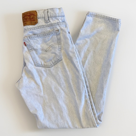 Vintage Levis 550 Jeans Mens 33 x 34 Relaxed Fit 90s Denim Tapered Leg Blue